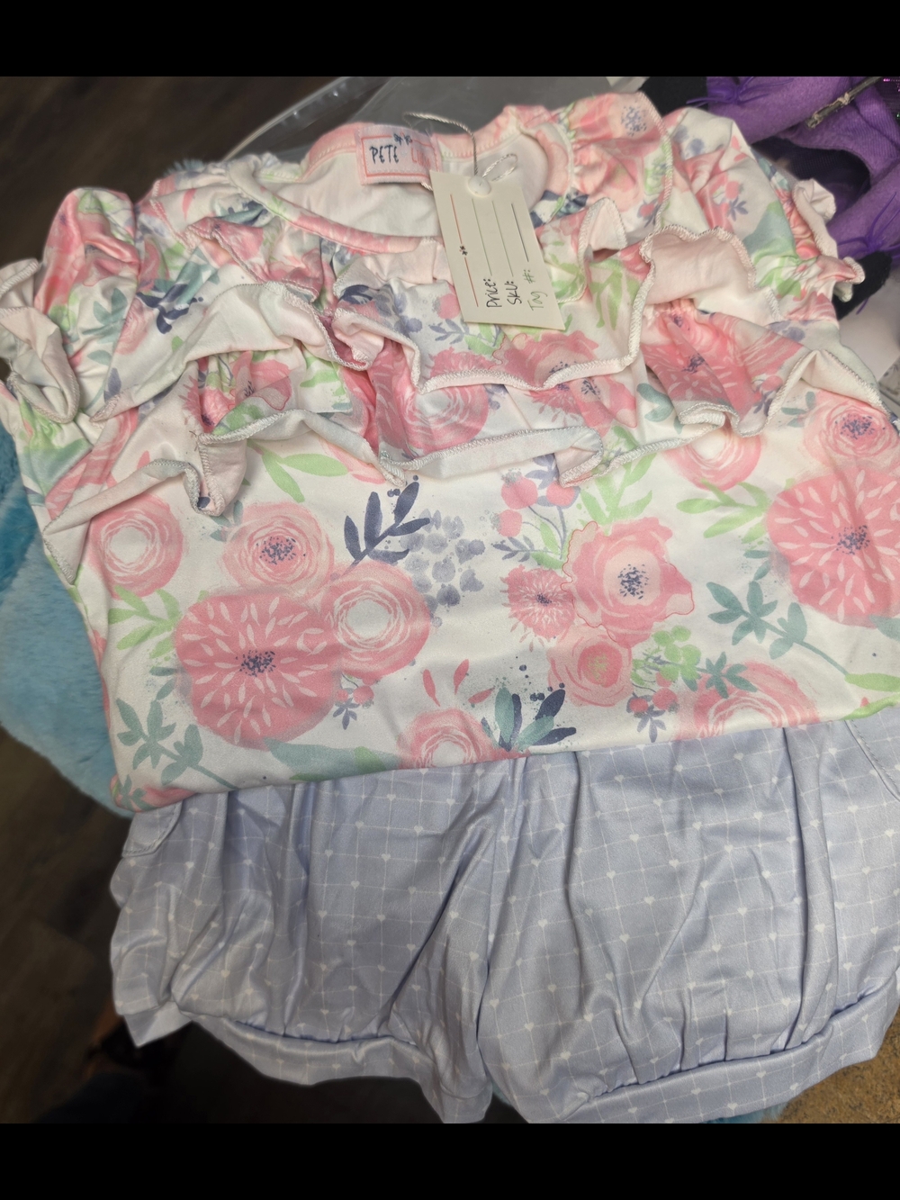 Floral Ruffle Shirt and Shorts Set